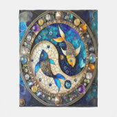 Couverture Polaire Zodiac - Poissons de poisson Yin et Yang (Devant)