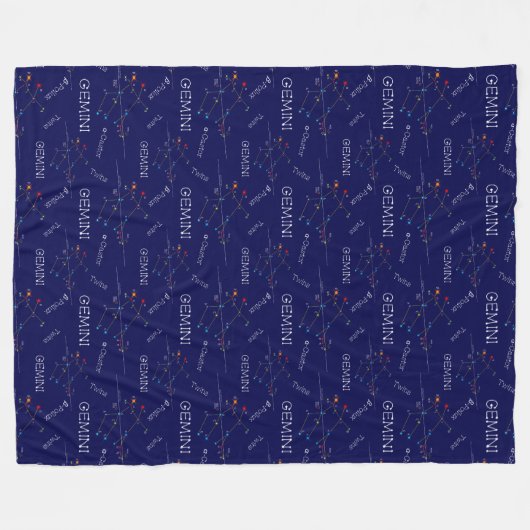 Couverture Polaire Zodiaque Gemini (Devant (Horizontal))