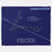 Couverture Polaire Zodiaque Pisces (Devant (Horizontal))