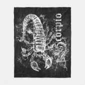 Couverture Polaire Zodiaque Vintage Scorpion (Devant)