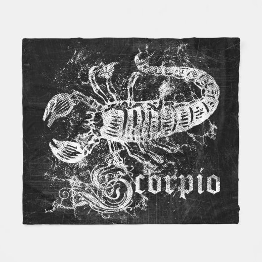 Couverture Polaire Zodiaque Vintage Scorpion (Devant (Horizontal))