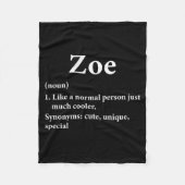 Couverture Polaire Zoe Name Definition Funny D (Devant)