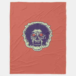 Couverture Polaire ZOMBIE Orange Eyes vert cheveux