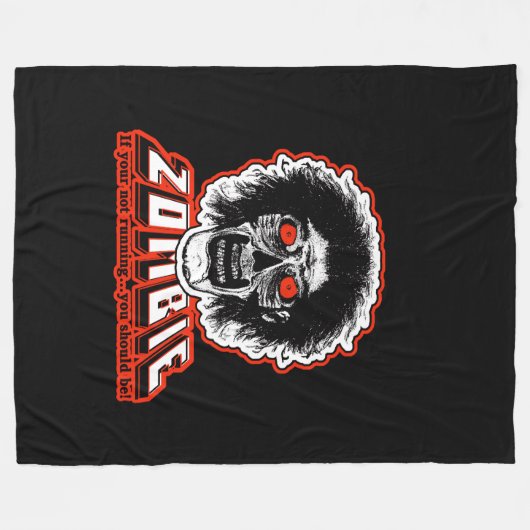 Couverture Polaire ZOMBIE - si vous ne courez pas, vous devriez (Devant (Horizontal))