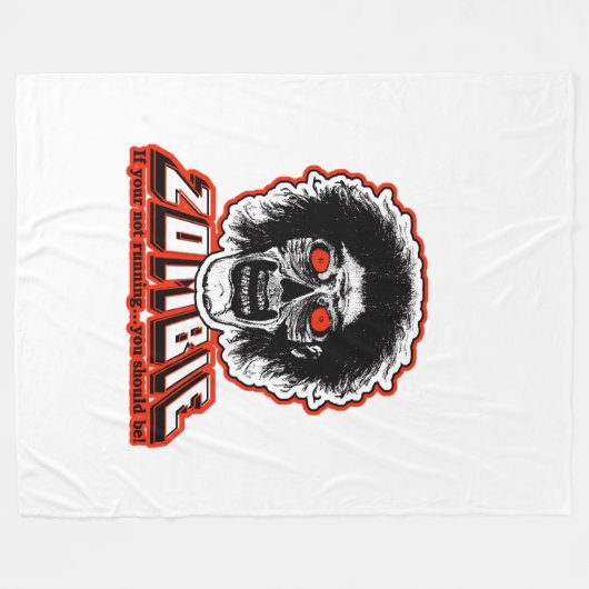 Couverture Polaire ZOMBIE - si vous ne courez pas, vous devriez être (Devant (Horizontal))