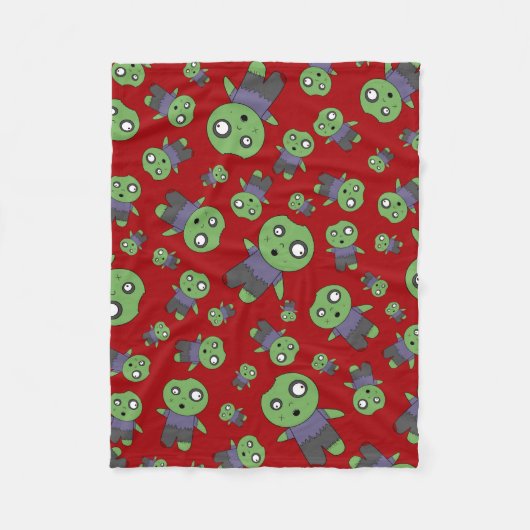 Couverture Polaire Zombies rouges (Devant)