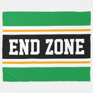 Couverture Polaire ZONE DE FIN Bright Green Black Football Stripes