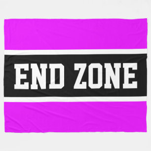 Couverture Polaire ZONE DE FIN Bright rose noir blanc rayures athléti