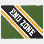 Couverture Polaire ZONE DE FIN Forêt Vert Jaune Noir Frappes de cours (Devant (Horizontal))