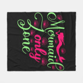 Couverture Polaire Zone Sirène uniquement en rose chaud et vert néon (Devant (Horizontal))