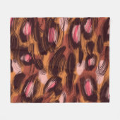 Couverture Polaire Zones léopard Motif animal africain (Devant (Horizontal))