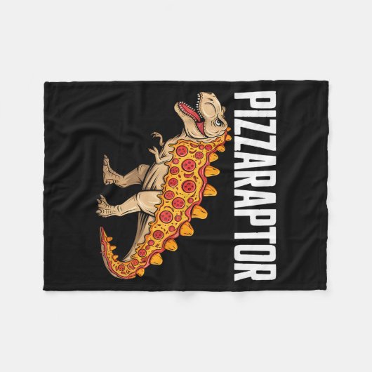 Couverture Polaire Zza T-rex Dino Fast Food Funny Zza Dinosaur (Devant (Horizontal))