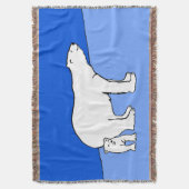 Couverture Polar Bear Mom and Cub Peinture - Wildlife Art (devant Vertical)