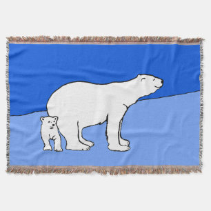 Couverture Polar Bear Mom and Cub Peinture - Wildlife Art