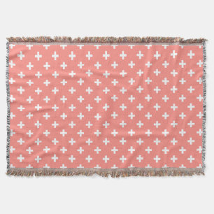 Couverture Polka blanche croise sur la pêche