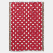 Couverture Polka blanche croise sur rouge (devant Vertical)