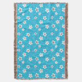 Couverture Polka bleu paradisiaque point rétro avec étoiles (devant Vertical)