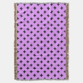Couverture Polka noire croise sur lilas (devant Vertical)