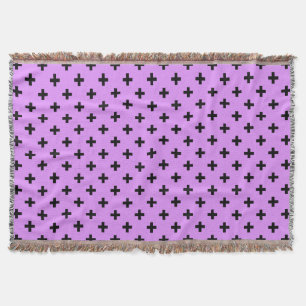 Couverture Polka noire croise sur lilas