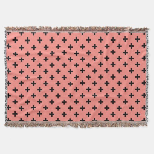 Couverture Polka noire croise sur pêche (Devant)
