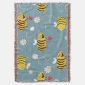 Couverture Pollinant Les Abeilles, Flower Garden Scene. (devant Vertical)