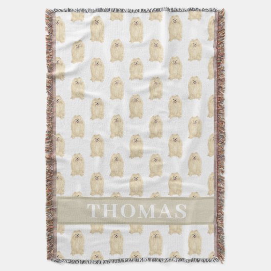 Couverture Pomeranian personnalisé (devant Vertical)