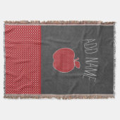 Couverture Pomme enseignant personnalisée avec Motif Chevron  (Devant)