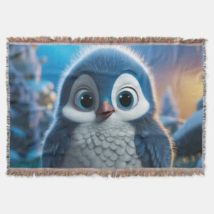 Couverture Poncho - Un pingouin doux pour bébé