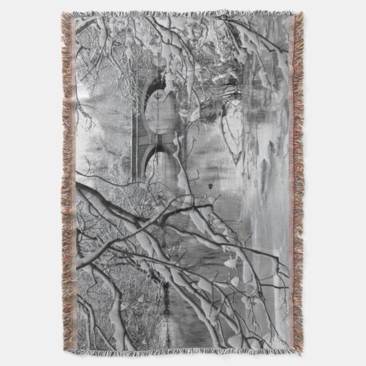 Couverture Pont de voûte au-dessus de rivière congelée en (devant Vertical)