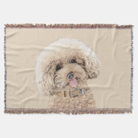 Couverture Poodle Miniature Toy Apricot Crème Chien Brown Art (Devant)