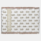 Couverture Poodle personnalisé (argent gris) (Devant)