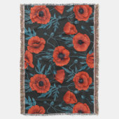 Couverture Poppies, rouge et bleu sur noir (devant Vertical)
