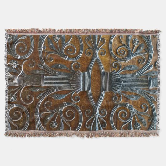 Couverture Porte à l'apparence funky en bois brun argenté (Devant)