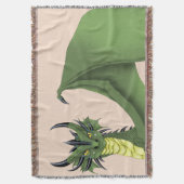 Couverture Portrait de dragon mignon vert sur fond pêche (devant Vertical)