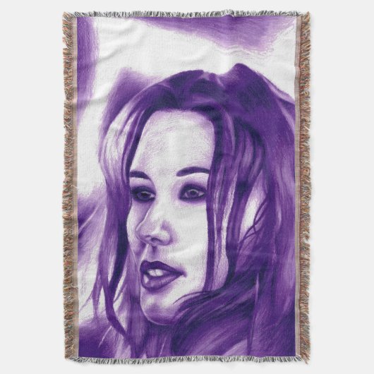 Couverture Portrait de femme violette, œuvre d'art originale (devant Vertical)