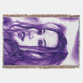 Couverture Portrait de femme violette, œuvre d'art originale (Devant)