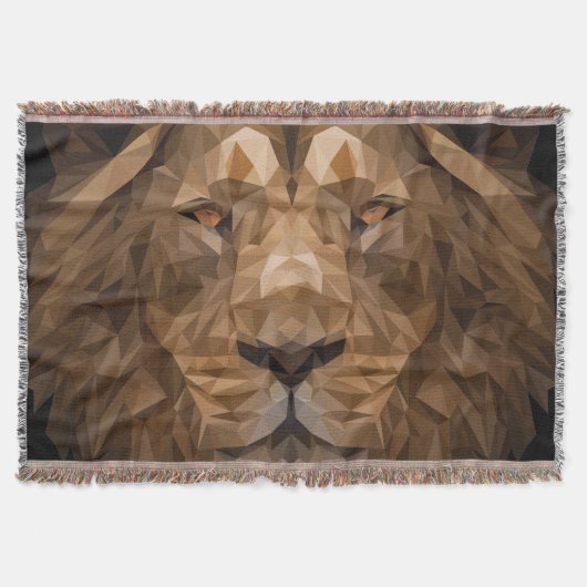 Couverture Portrait de lion géométrique (Devant)