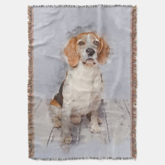 Couverture Portrait mignon d'aquarelle de beagle