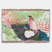 Couverture Portrait toucan avec Feuilles tropicaux (Devant)