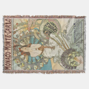 Couverture Poster Mont-Carlo vintage par Alphonse Mucha