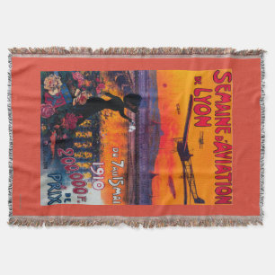 Couverture Poster vintage de l'aviation De Lyon de d de