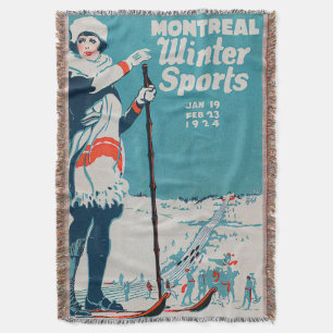Couverture Poster vintage des sports d'hiver de Montréal Ski 