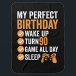 Couverture Pour Bébé 90th Turn 90 My Perfect Birthday Gaming<br><div class="desc">90th Turn 90 My Perfect Birthday Gaming</div>
