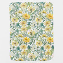 Aquarelle moderne Jaune Dandelions Motif Floral