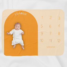 Arch Mois Jalon Blanche Nom personnalisé