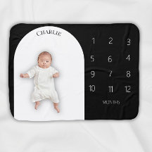 Arch Mois Jalon Blanche Nom personnalisé