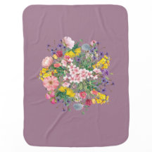 Bouquet fleur sauvage Couverture bébé