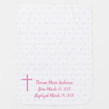 Couverture Baptismale personnalisée