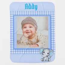 Couverture bébé garçon avec photo