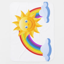 Couverture bébé - motif soleil heureux